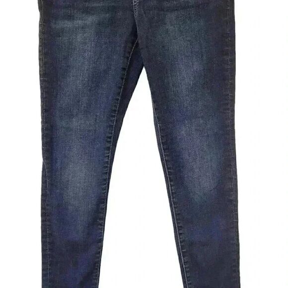 Banana Republic Women's Blue Medium Wash Cotton/Poly/Spandex Skinny Fit Jeans - Picture 4 of 12